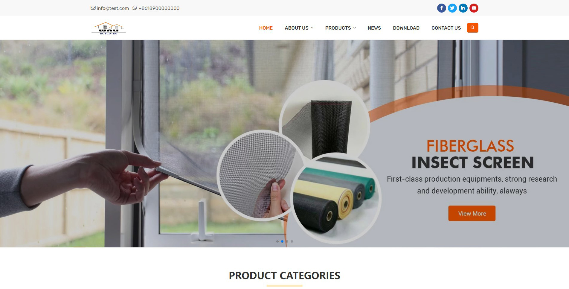 建材業界のデモテンプレート