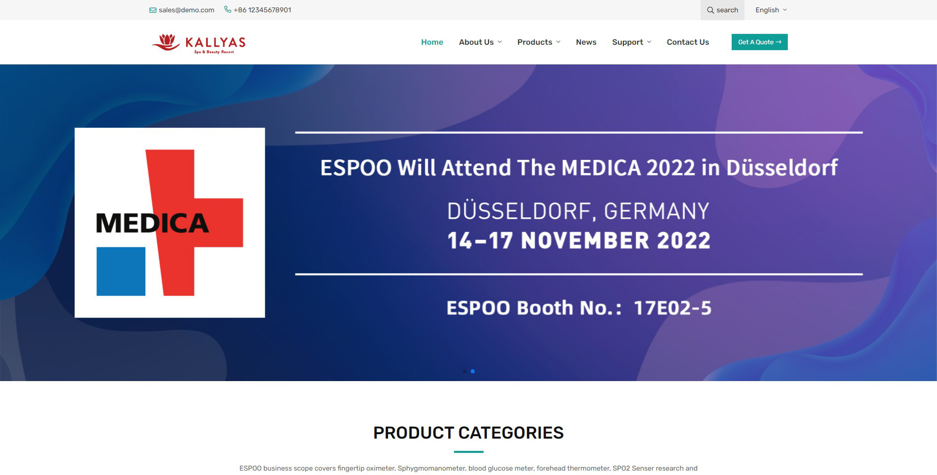 DEMO02 医療業界のテンプレート