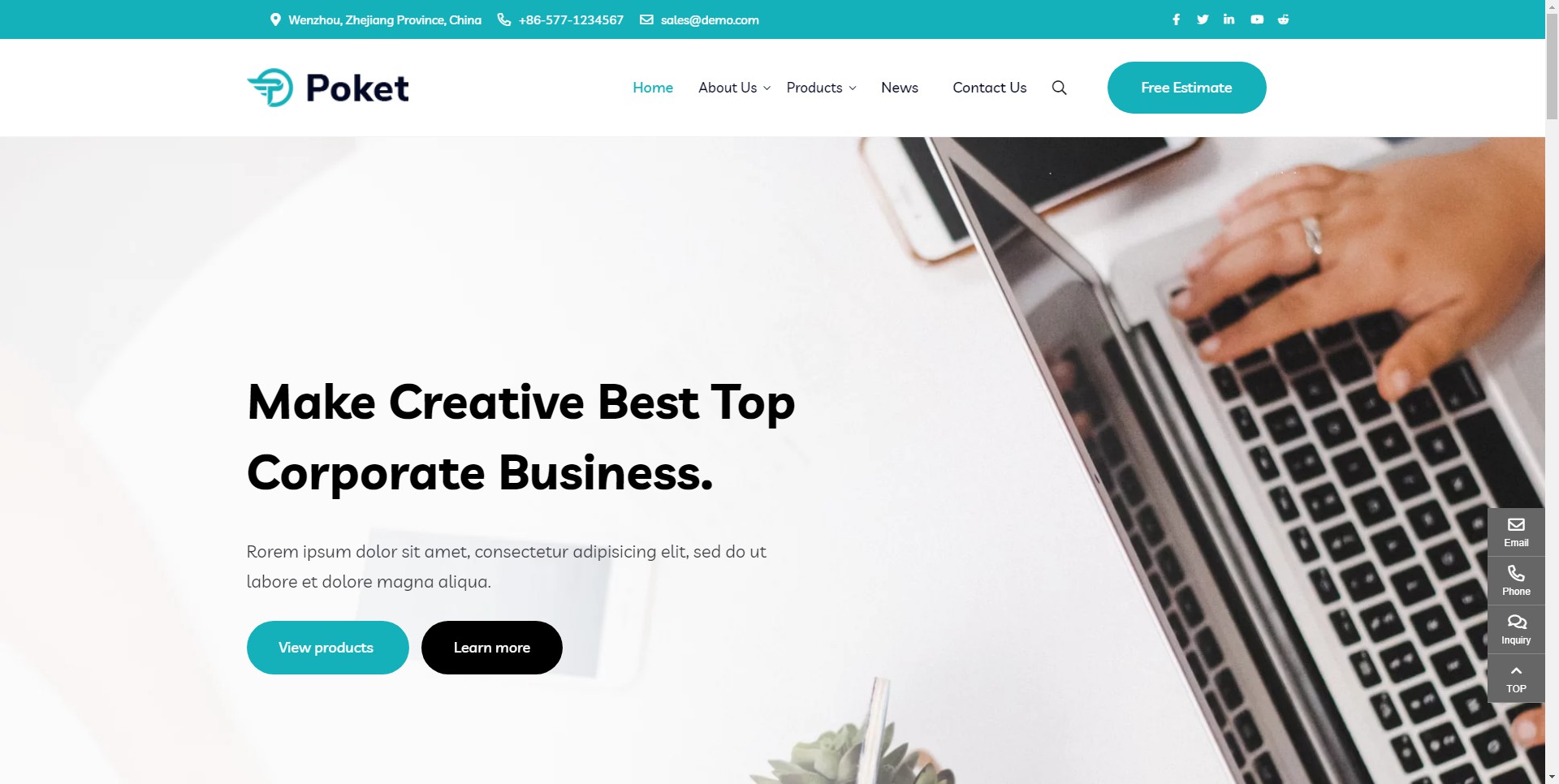 DEMO09 電子製品外国貿易 B2B エンタープライズ テンプレート