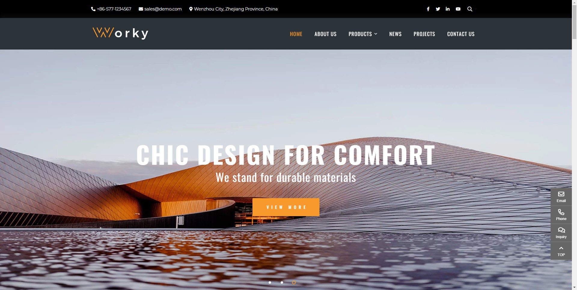 DEMO14 建設企業 Web サイト B2B Web サイト テンプレート